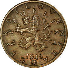 Coin, Czechoslovakia, 50 Haleru, 1948, EF(40-45), Bronze, KM:21
