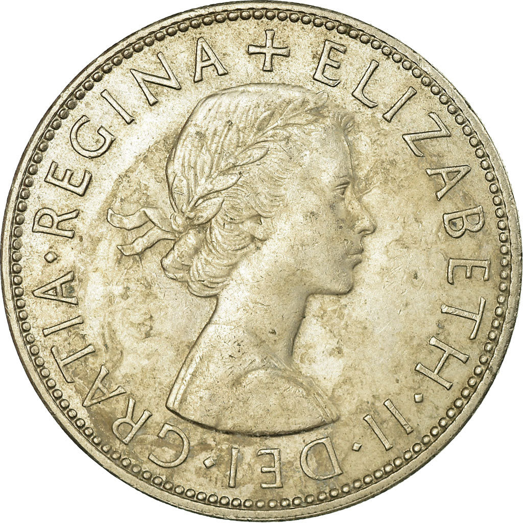 Coin, Great Britain, Elizabeth II, 1/2 Crown, 1964, VF(30-35), Copper-nickel