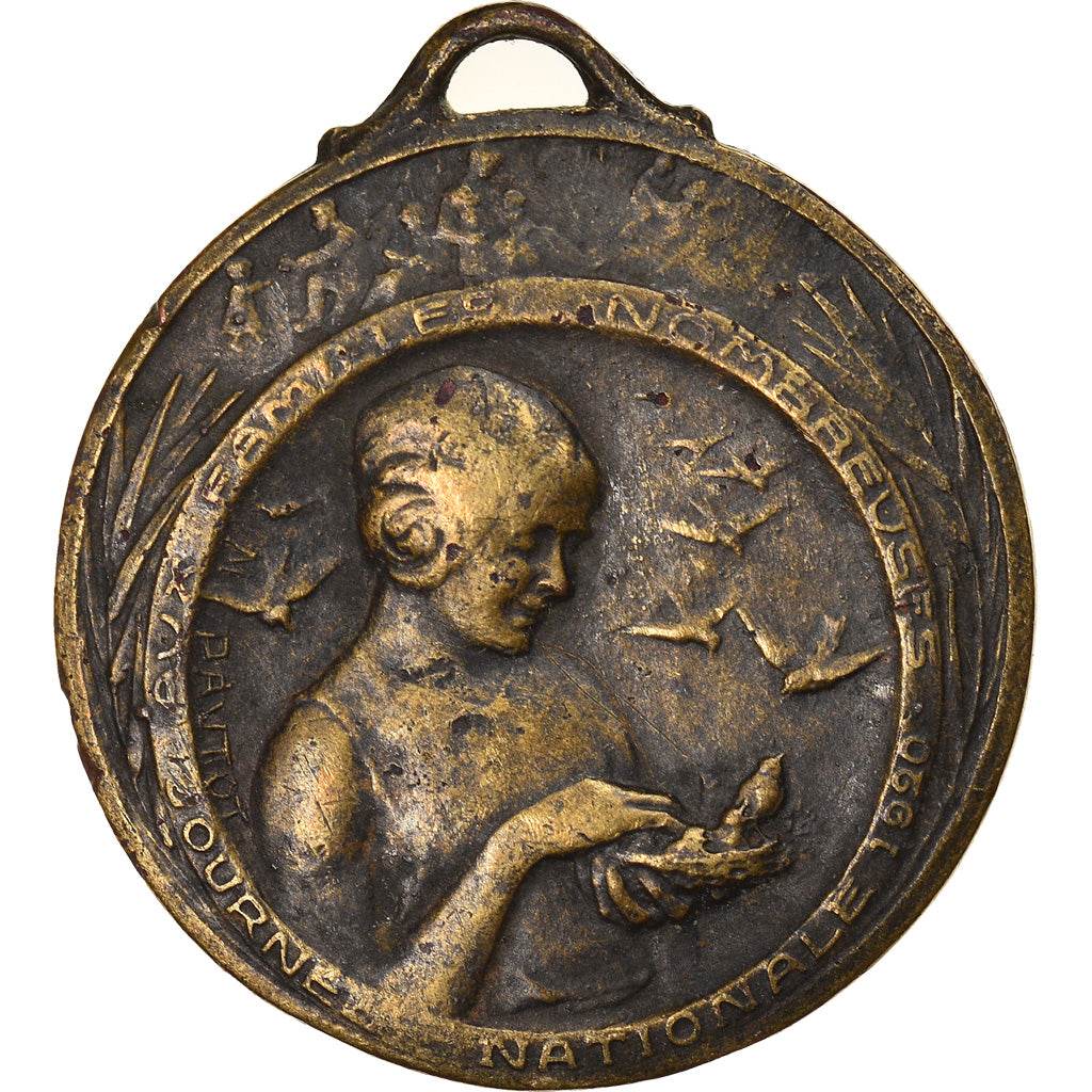 France, Medal, Journée Nationale des Familles Nombreuses, 1920, VF(30-35)