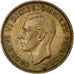 Coin, Great Britain, George VI, Farthing, 1952, VF(30-35), Bronze, KM:867