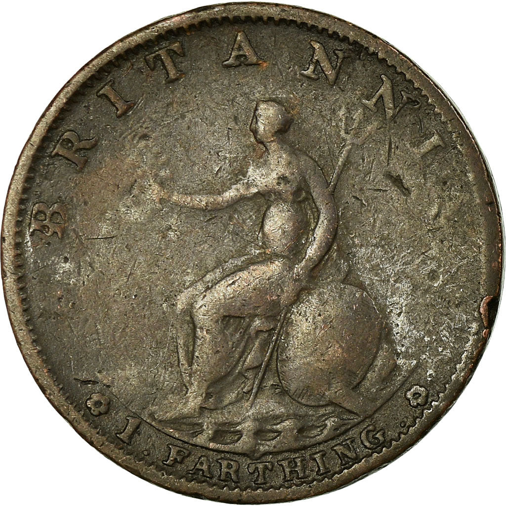 Coin, Great Britain, George III, Farthing, 1799, VF(30-35), Copper, KM:646