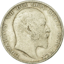 Coin, Great Britain, Edward VII, Shilling, 1910, VF(30-35), Silver, KM:800