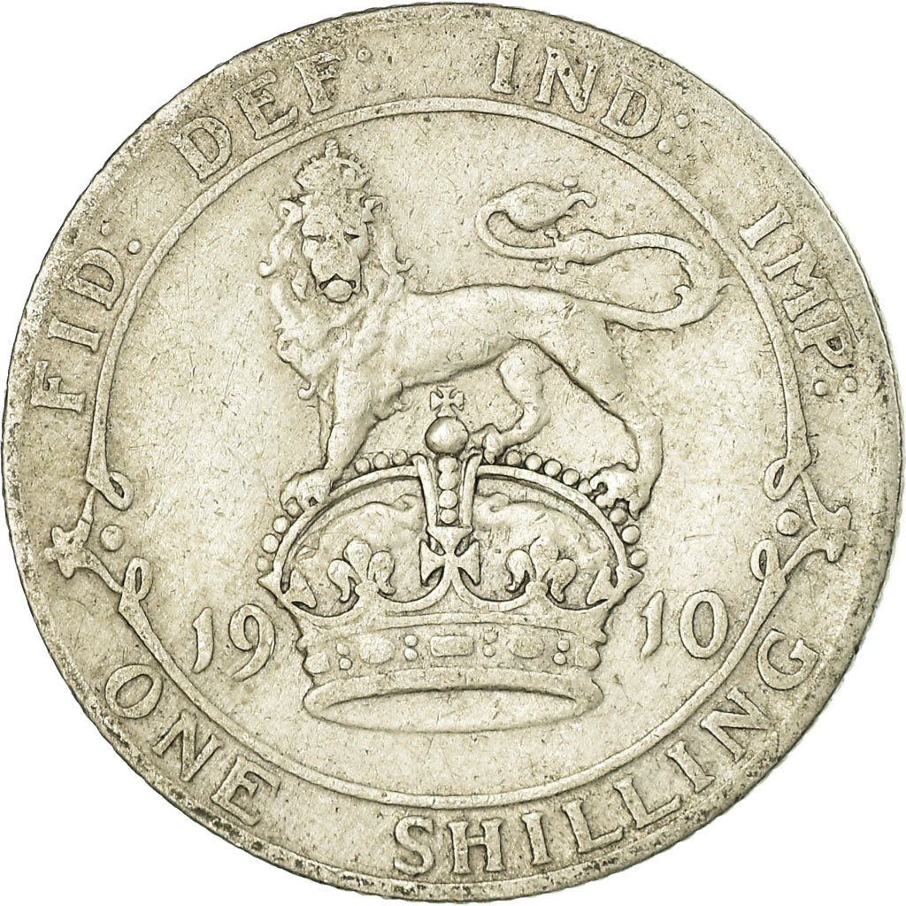 Coin, Great Britain, Edward VII, Shilling, 1910, VF(30-35), Silver, KM:800