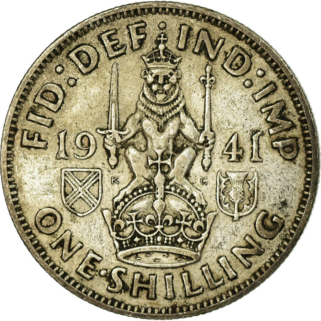 Coin, Great Britain, George VI, Shilling, 1941, VF(30-35), Silver, KM:854