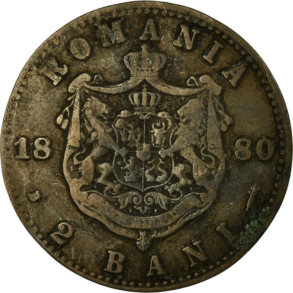 Monnaie, Roumanie, Carol I, 2 Bani, 1880, TB+, Cuivre, KM:11.2