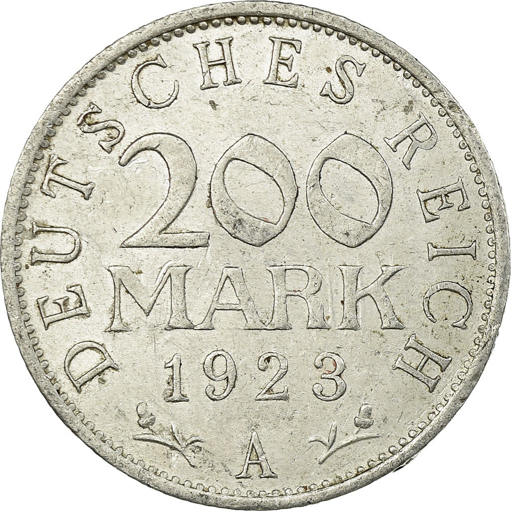 Moeda, ALEMANHA, REPÚBLICA DE WEIMAR, 200 Mark, 1923, Berlin, EF(40-45)
