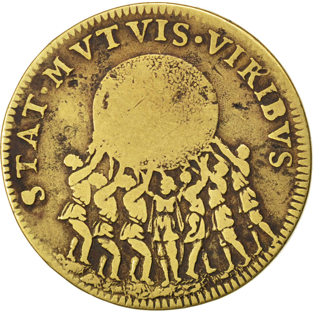 France, Royal, Token, EF(40-45), Brass, 27, Feuardent #5437, 6.80