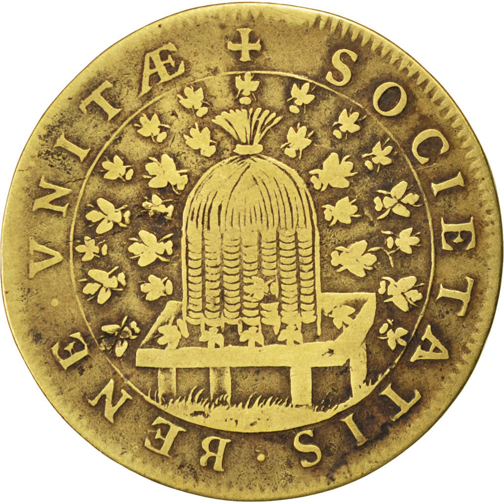 France, Royal, Token, EF(40-45), Brass, 27, Feuardent #5437, 6.80