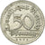 Coin, GERMANY, WEIMAR REPUBLIC, 50 Pfennig, 1921, Karlsruhe, VF(30-35)