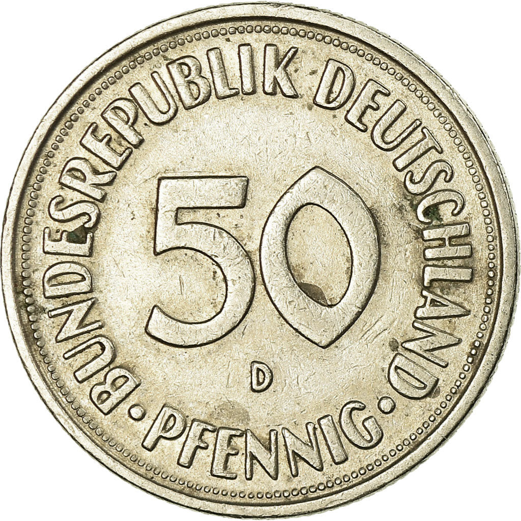 Monnaie, République fédérale allemande, 50 Pfennig, 1950, Munich, TB+