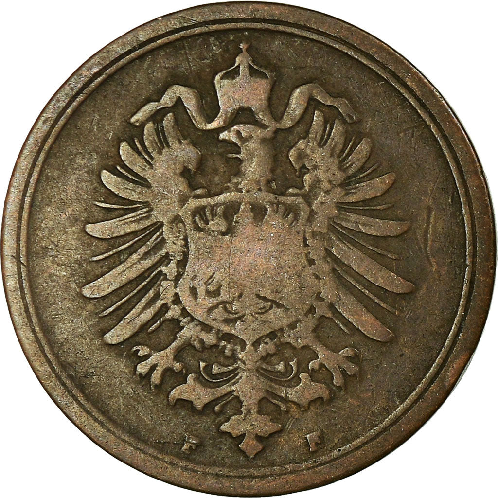 Coin, GERMANY - EMPIRE, Wilhelm I, Pfennig, 1874, Stuttgart, VF(30-35), Copper