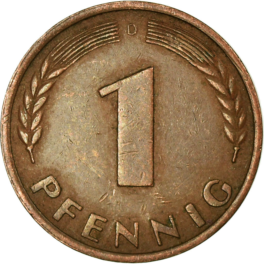 Coin, GERMANY - FEDERAL REPUBLIC, Pfennig, 1948, Munich, VF(30-35), Copper