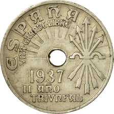 Coin, Spain, 25 Centimos, 1937, Vienna, VF(30-35), Copper-nickel, KM:753