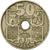 Moneda, España, Francisco Franco, caudillo, 50 Centimos, 1951, BC+, Cobre -