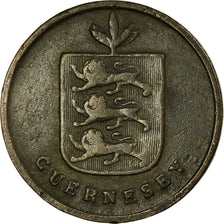 Moneta, Guernsey, Double, 1830, Heaton, VF(30-35), Miedź, KM:1