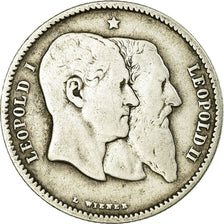 Coin, Belgium, Leopold II, Franc, 1880, VF(30-35), Silver, KM:38