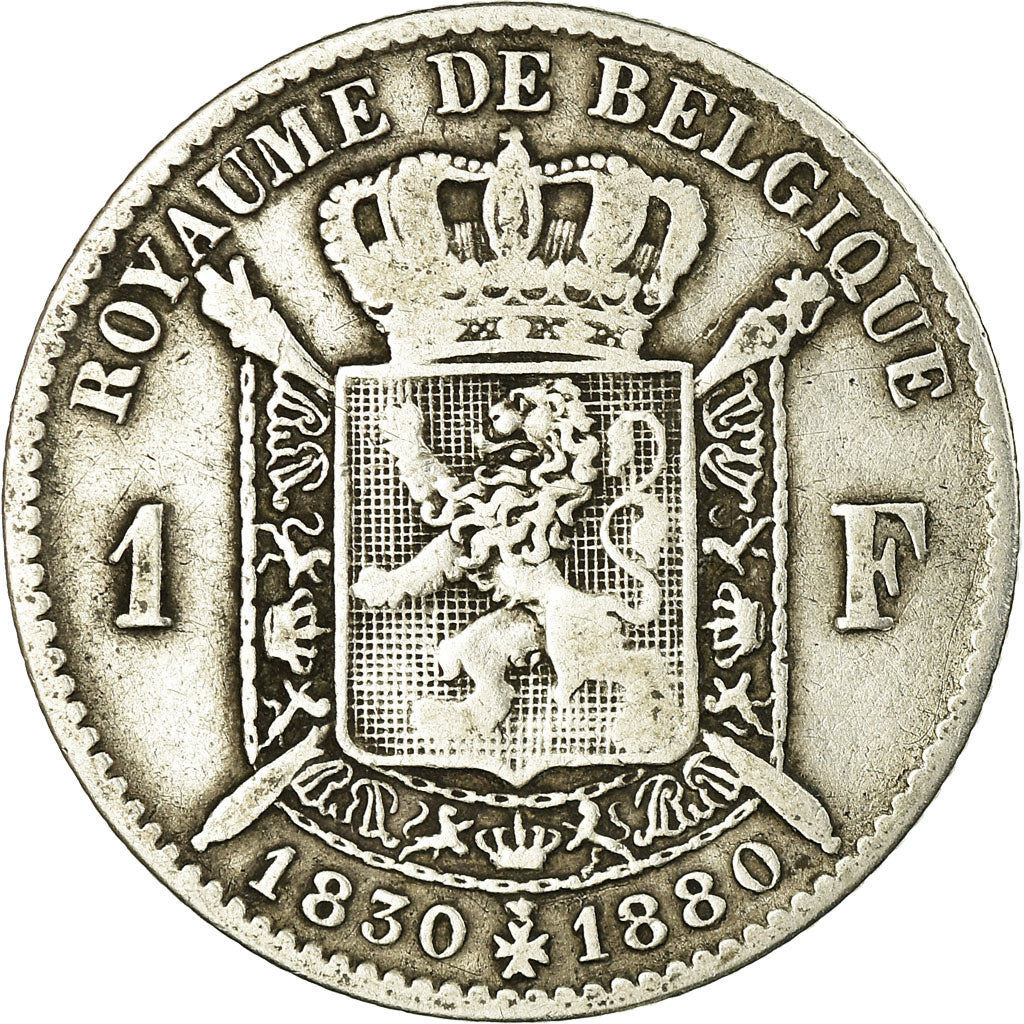 Coin, Belgium, Leopold II, Franc, 1880, VF(30-35), Silver, KM:38