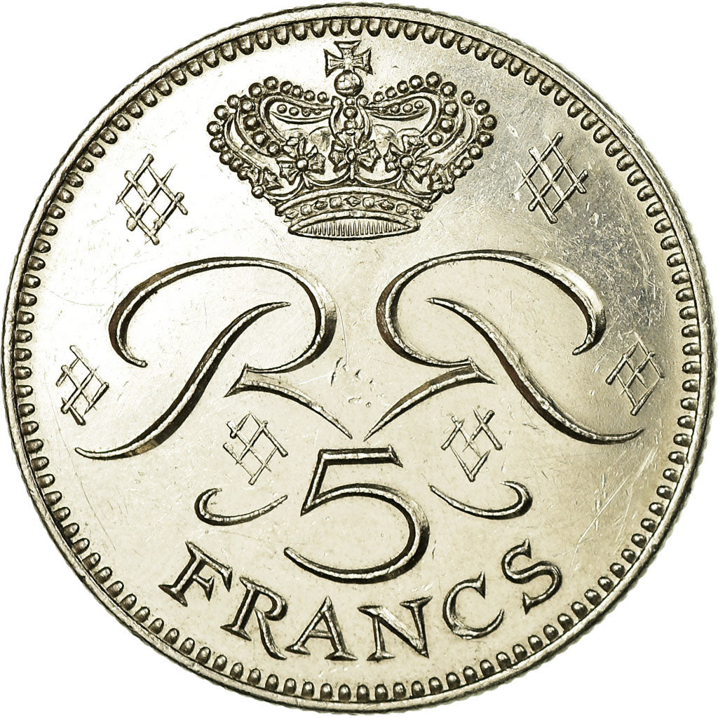 Coin, Monaco, Rainier III, 5 Francs, 1982, EF(40-45), Copper-nickel, KM:150