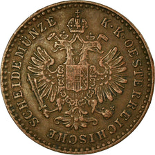 Coin, Austria, Franz Joseph I, 5/10 Kreuzer, 1858, VF(30-35), Copper, KM:2182