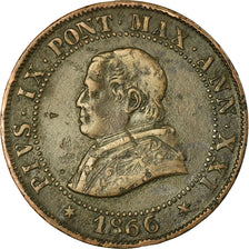 Moneda, Estados italianos, PAPAL STATES, Pius IX, Soldo, 5 Centesimi, 1866