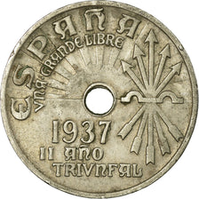 Coin, Spain, 25 Centimos, 1937, Vienna, VF(30-35), Copper-nickel, KM:753