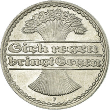 Moeda, ALEMANHA, REPÚBLICA DE WEIMAR, 50 Pfennig, 1920, Stuttgart, EF(40-45)
