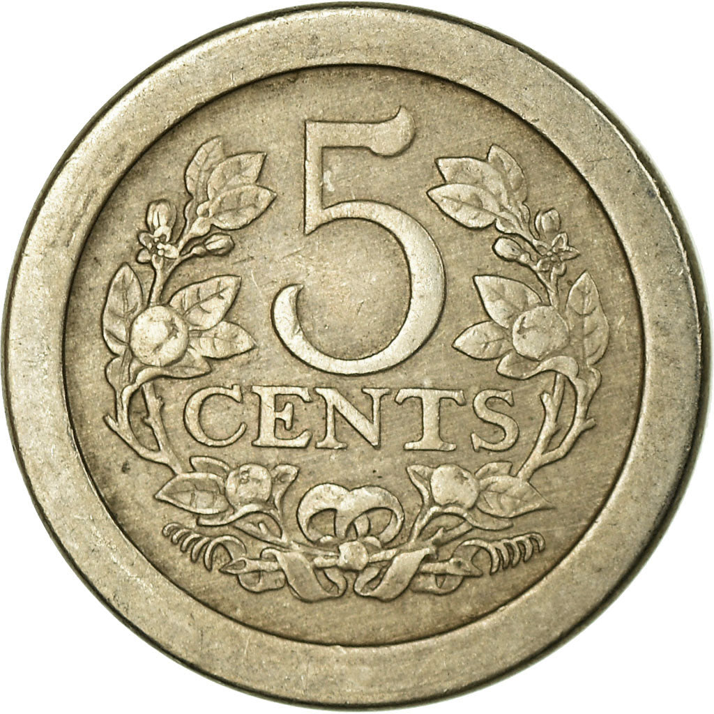 Coin, Netherlands, Wilhelmina I, 5 Cents, 1907, EF(40-45), Copper-nickel, KM:137