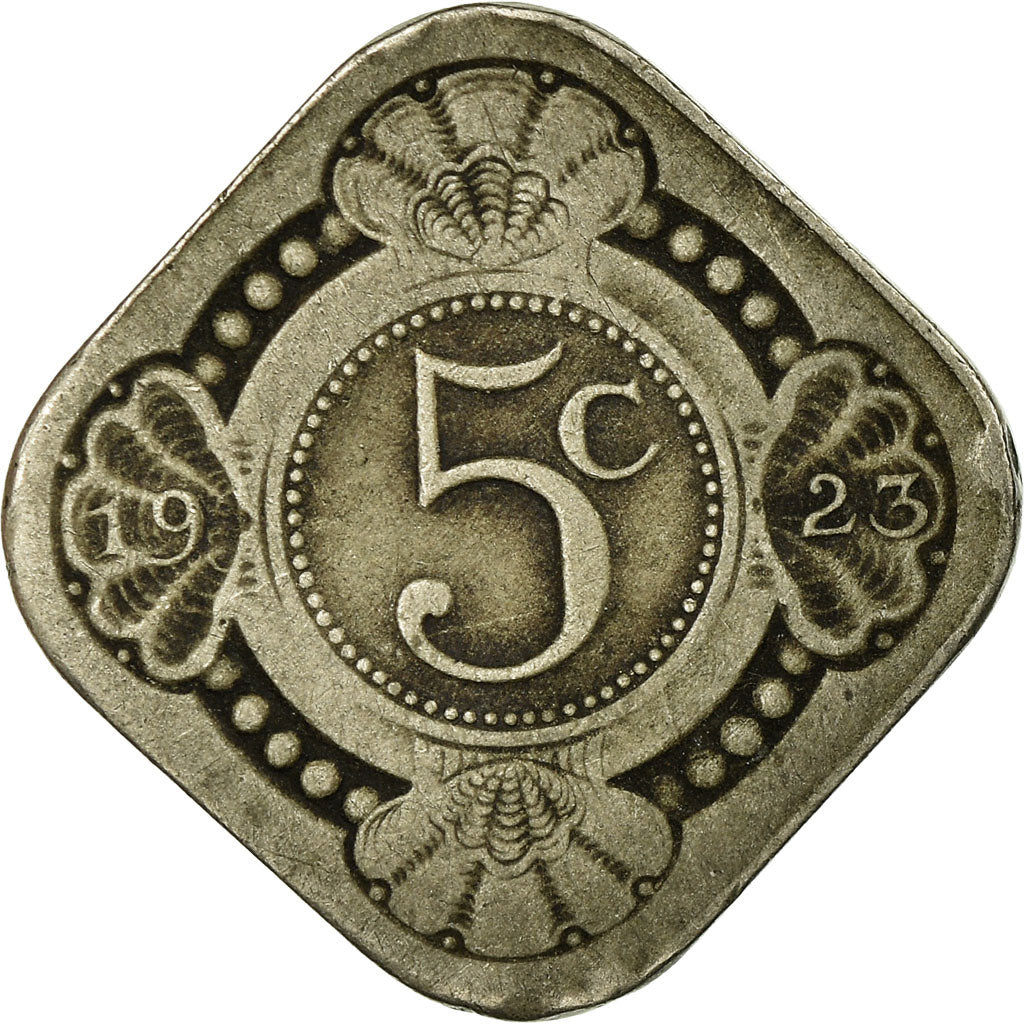 Coin, Netherlands, Wilhelmina I, 5 Cents, 1923, VF(30-35), Copper-nickel, KM:153