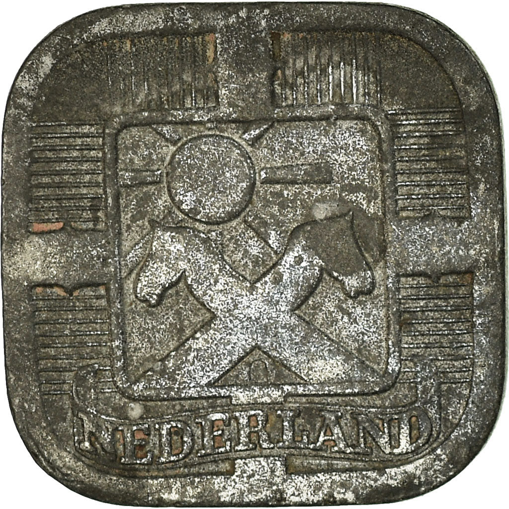Coin, Netherlands, Wilhelmina I, 5 Cents, 1941, VF(20-25), Zinc, KM:172