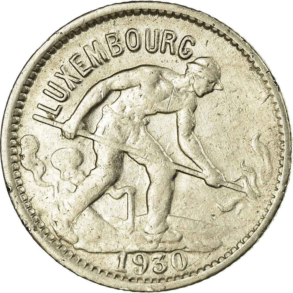 Coin, Luxembourg, Charlotte, 50 Centimes, 1930, EF(40-45), Nickel, KM:43