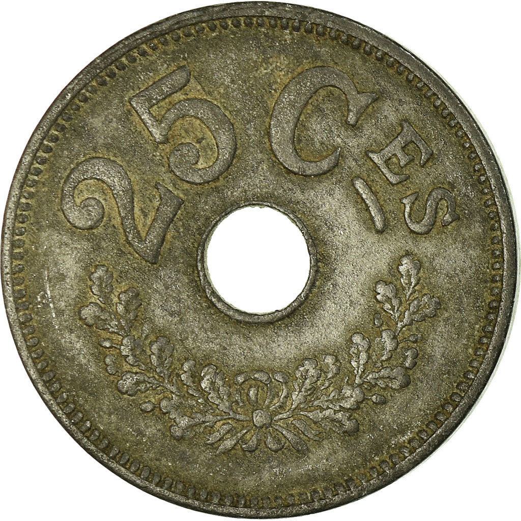Monnaie, Luxembourg, Charlotte, 25 Centimes, 1916, TB+, Zinc, KM:29