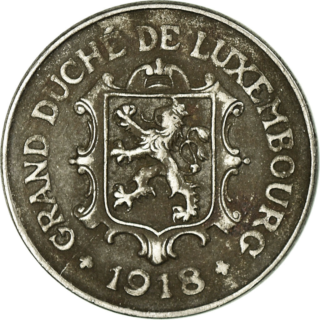 Coin, Luxembourg, Charlotte, 10 Centimes, 1918, VF(30-35), Iron, KM:31