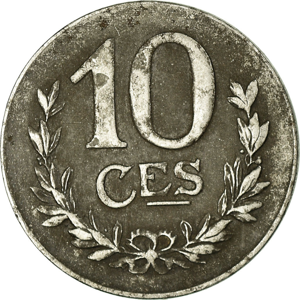 Coin, Luxembourg, Charlotte, 10 Centimes, 1918, VF(30-35), Iron, KM:31
