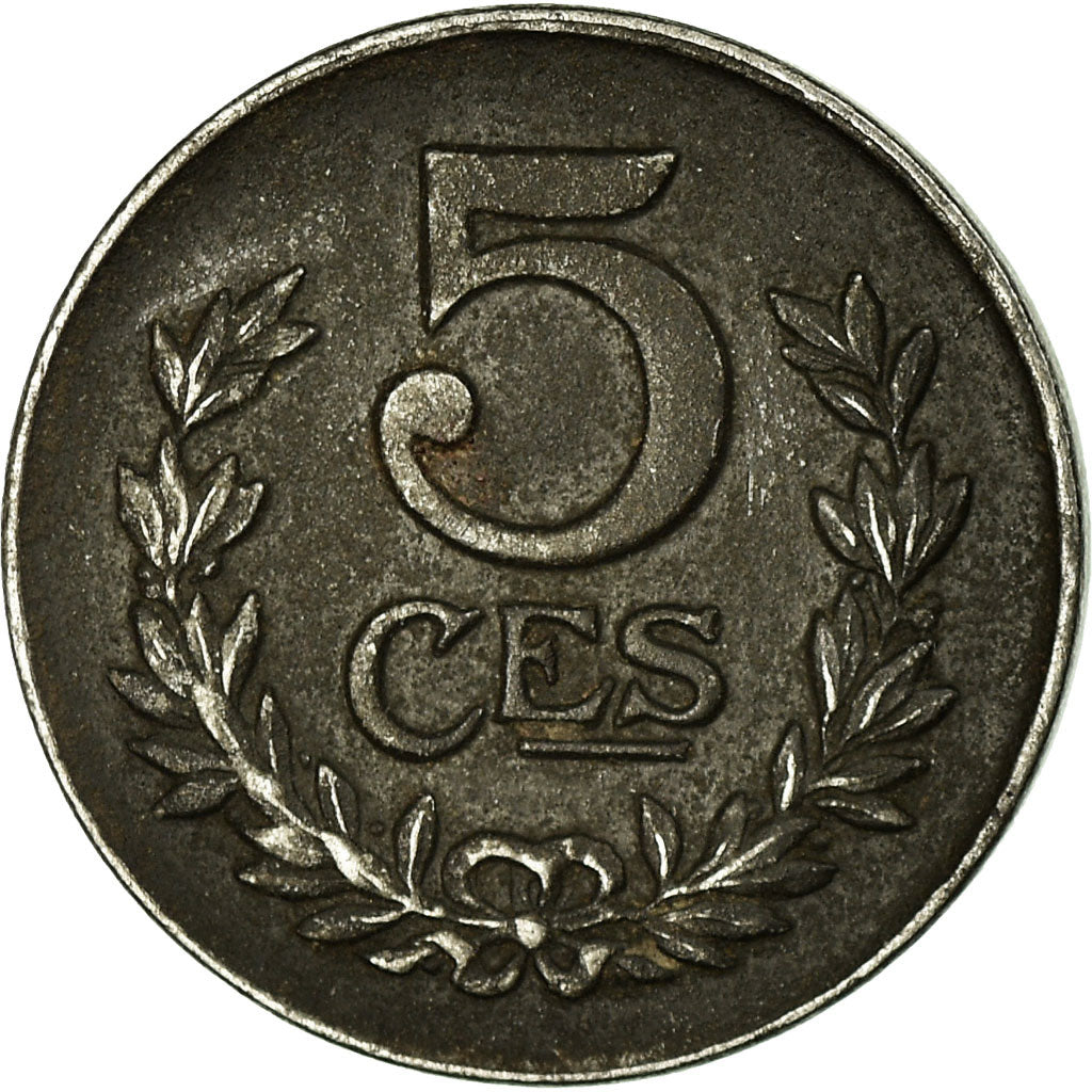 Coin, Luxembourg, Charlotte, 5 Centimes, 1921, VF(30-35), Iron, KM:30