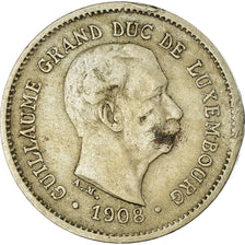 Coin, Luxembourg, William IV, 5 Centimes, 1908, VF(30-35), Copper-nickel, KM:26
