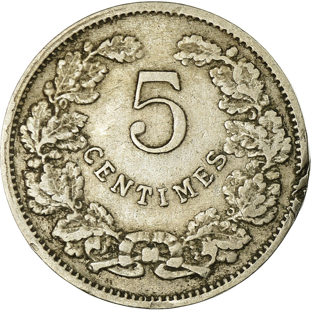 Coin, Luxembourg, William IV, 5 Centimes, 1908, VF(30-35), Copper-nickel, KM:26