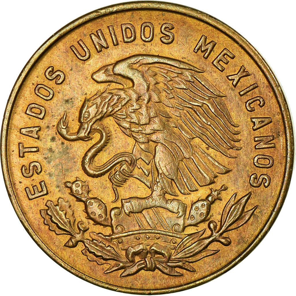 Moeda, México, 5 Centavos, 1962, Mexico City, EF(40-45), Latão, KM:426