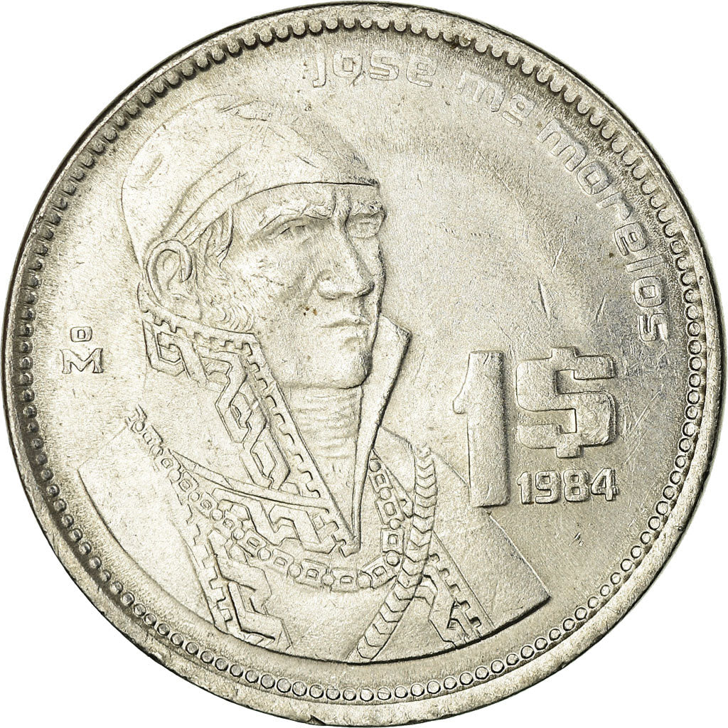 Moneta, Mexico, Peso, 1984, Mexico City, EF(40-45), Stal nierdzewna, KM:496