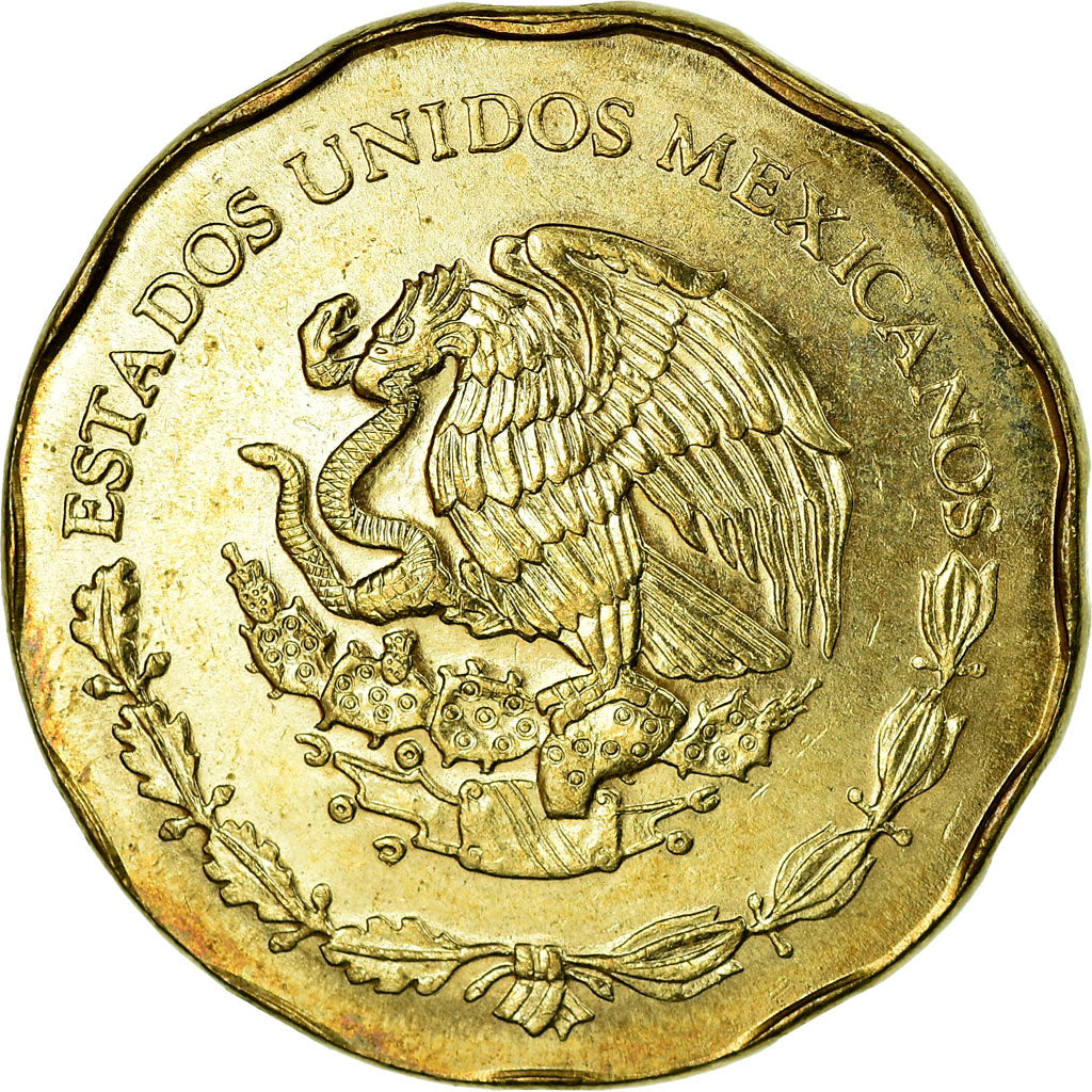 Coin, Mexico, 50 Centavos, 1992, Mexico City, EF(40-45), Aluminum-Bronze, KM:549