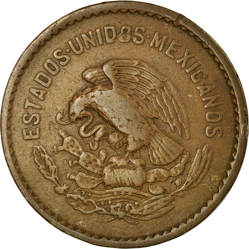 Moneda, México, 5 Centavos, 1944, Mexico City, MBC, Bronce, KM:424