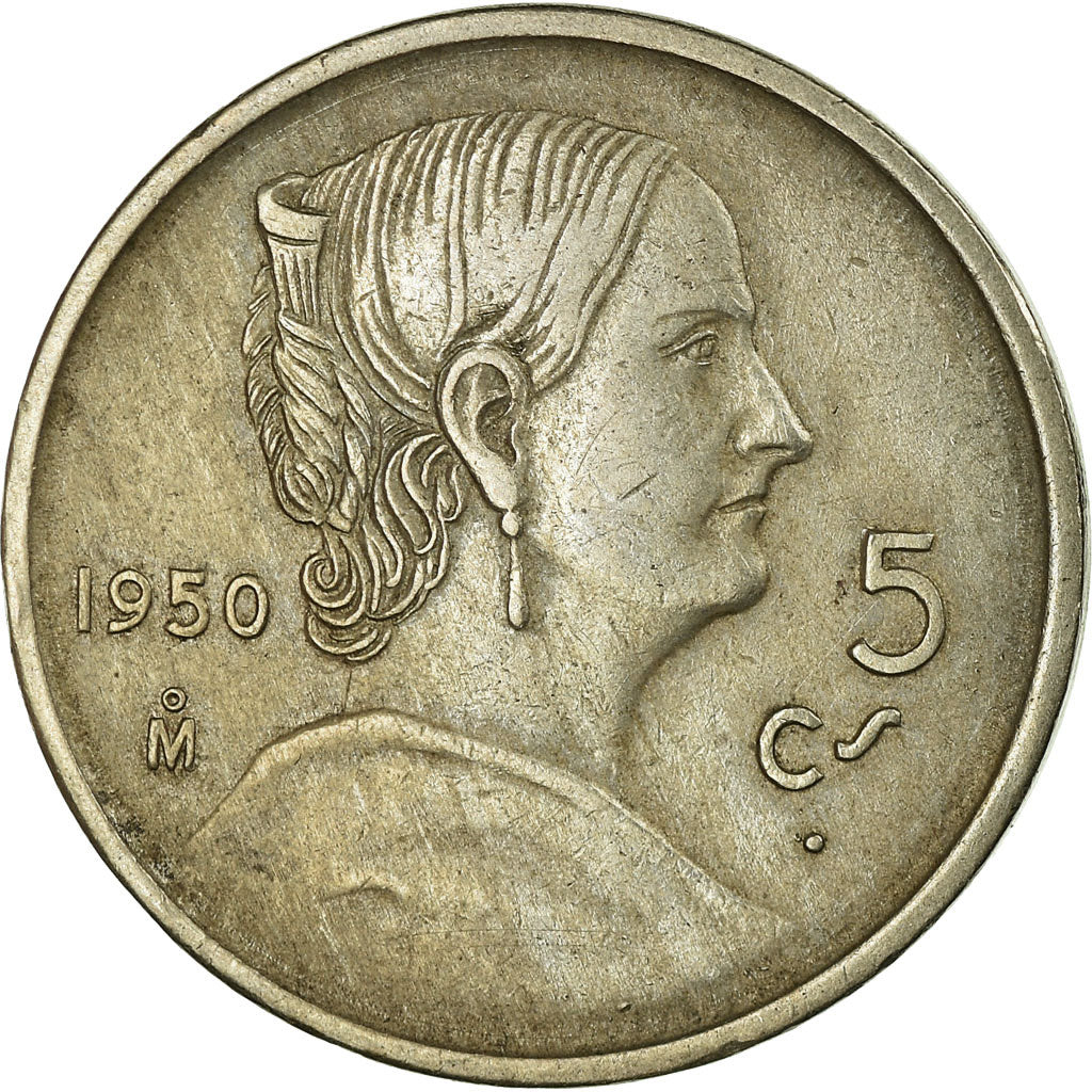 Coin, Mexico, 5 Centavos, 1950, Mexico City, VF(30-35), Copper-nickel, KM:425