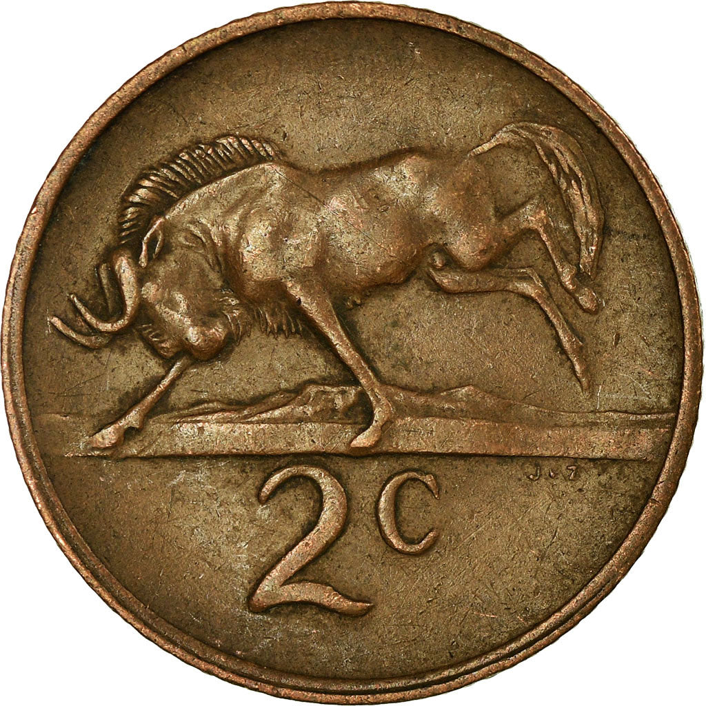 Munten, Zuid Afrika, 2 Cents, 1971, FR+, Bronze, KM:83