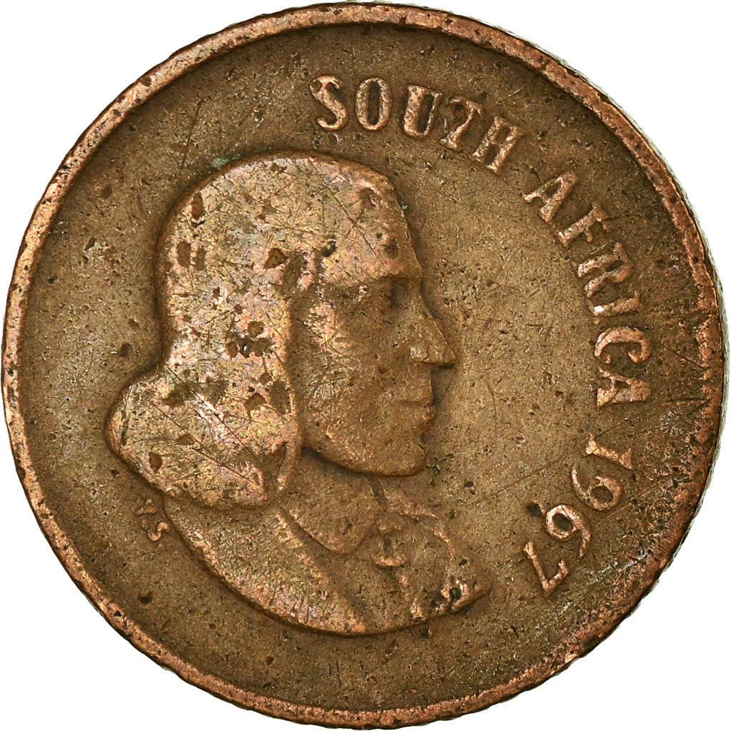 Coin, South Africa, Cent, 1967, VF(20-25), Bronze, KM:65.1