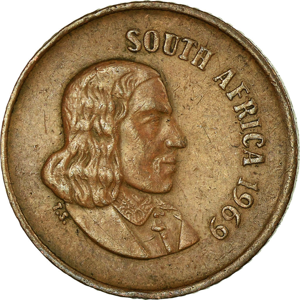 Coin, South Africa, Cent, 1969, EF(40-45), Bronze, KM:65.1