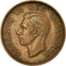 Coin, South Africa, George VI, 1/2 Penny, 1945, VF(30-35), Bronze, KM:24