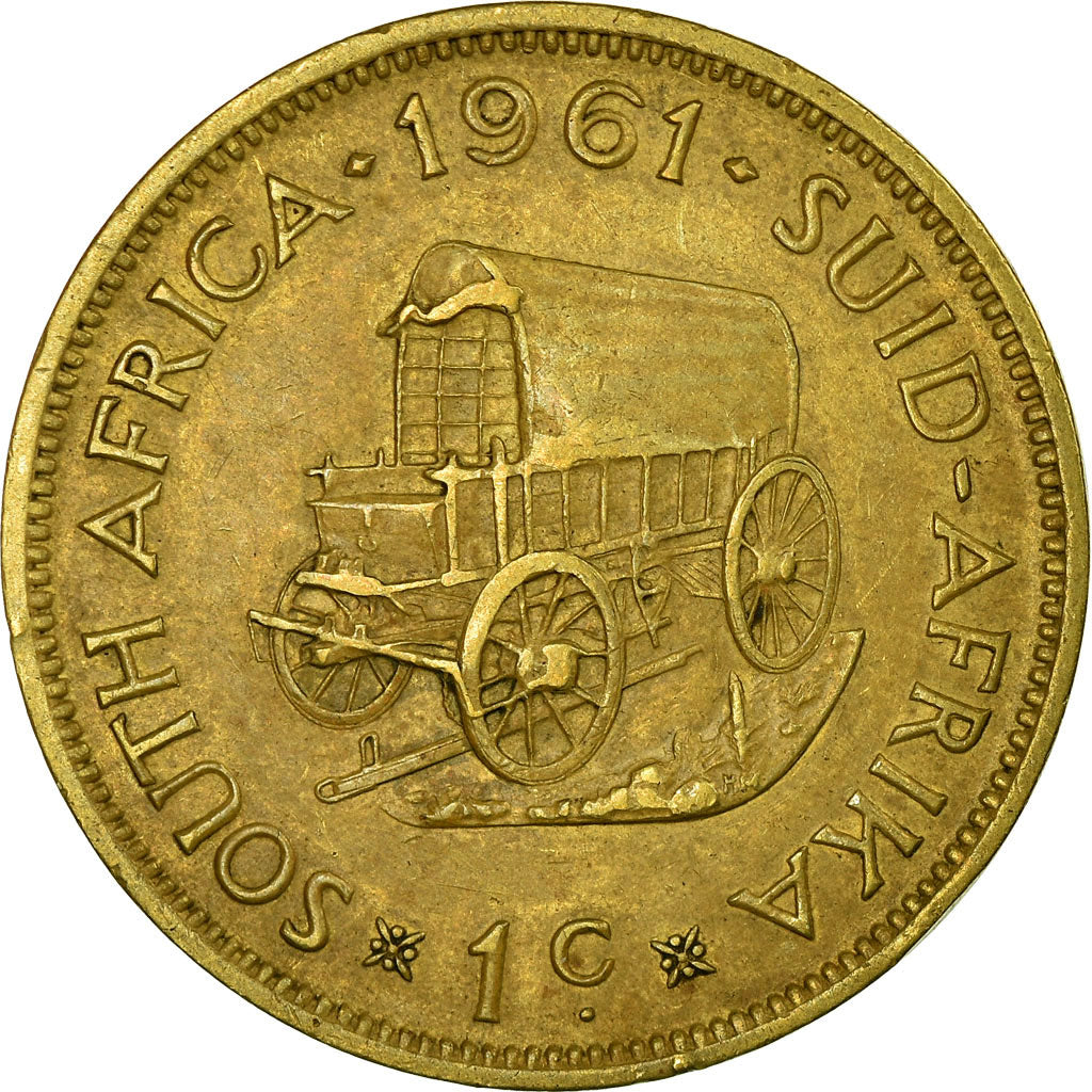 Coin, South Africa, Cent, 1961, VF(30-35), Brass, KM:57