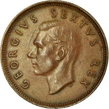Monnaie, Afrique du Sud, Edward VIII, 1/4 Penny, Farthing, 1952, TTB, Bronze