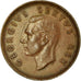 Monnaie, Afrique du Sud, Edward VIII, 1/4 Penny, Farthing, 1952, TTB, Bronze