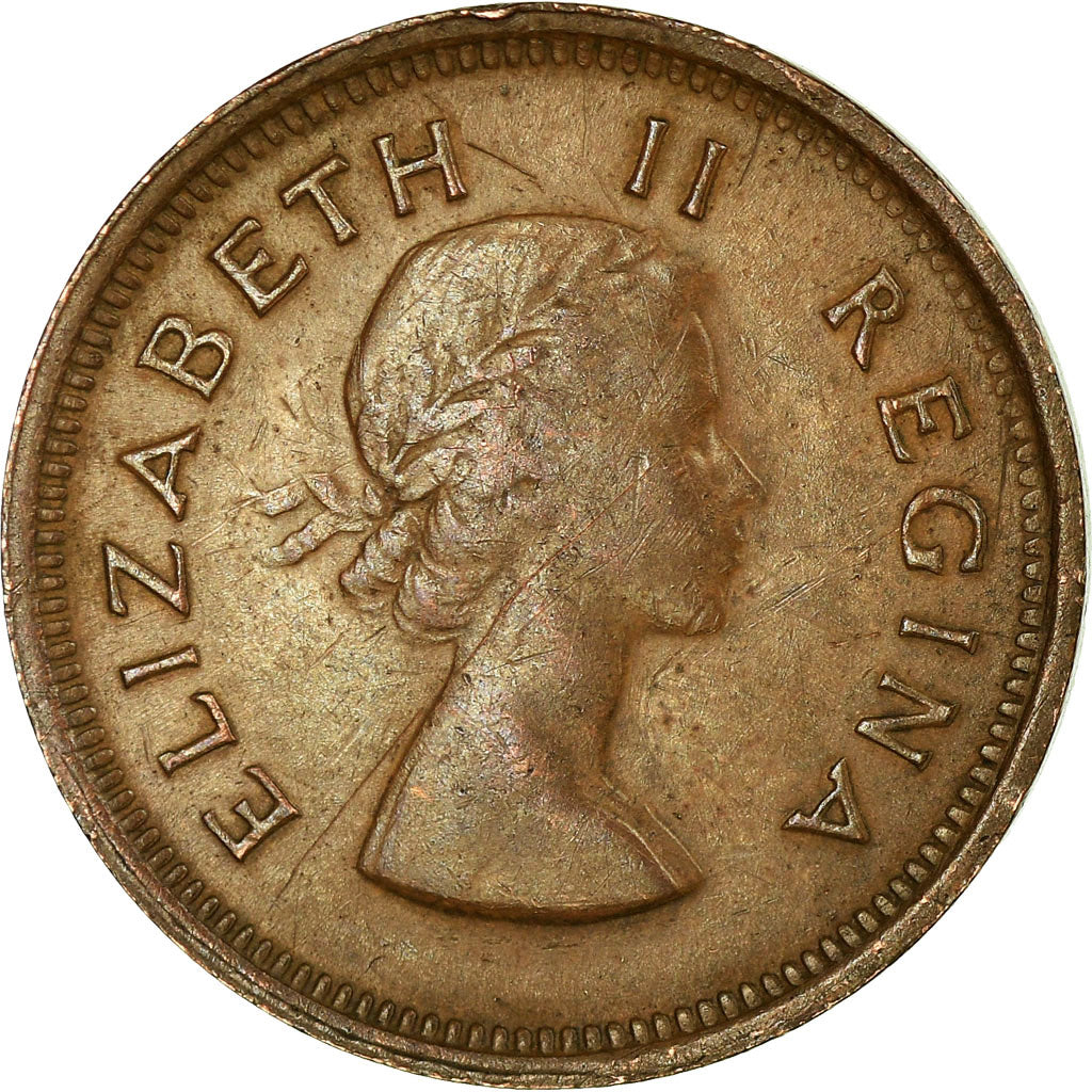 Coin, South Africa, Elizabeth II, 1/4 Penny, Farthing, 1953, EF(40-45), Bronze