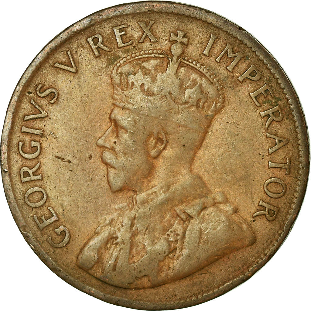 Coin, South Africa, George V, Penny, 1924, VF(30-35), Bronze, KM:14.1